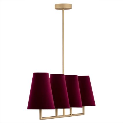 Argon 1829 - Viseći luster SAFIANO 4xE27/15W/230V burgundi