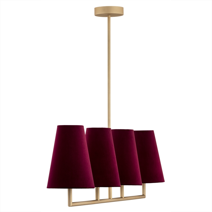 Argon 1829 - Viseći luster SAFIANO 4xE27/15W/230V burgundi