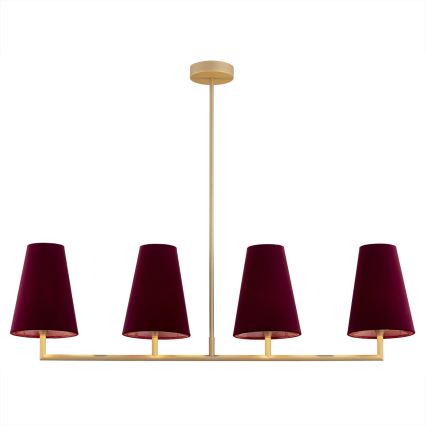Argon 1829 - Viseći luster SAFIANO 4xE27/15W/230V burgundi