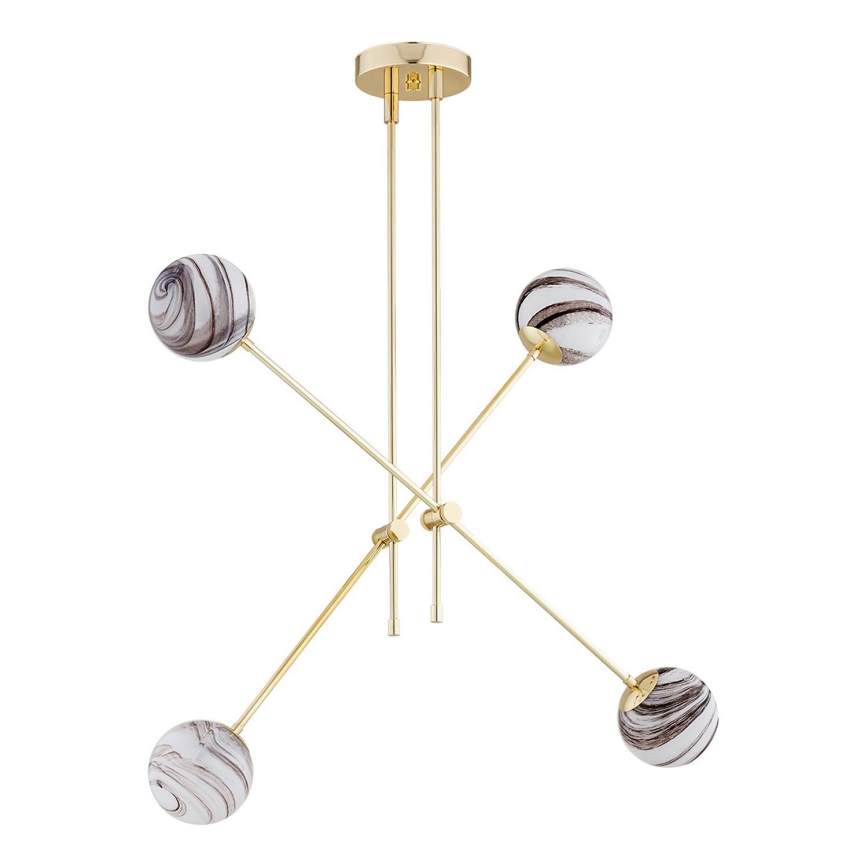 Argon 1840 - Viseći luster ABSOS 4xE14/7W/230V alabaster zl.