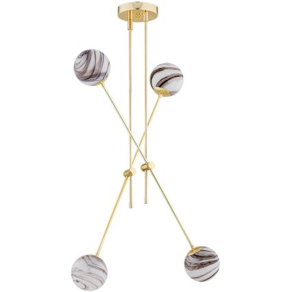 Argon 1840 - Viseći luster ABSOS 4xE14/7W/230V alabaster zl.