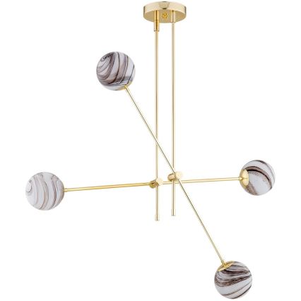 Argon 1840 - Viseći luster ABSOS 4xE14/7W/230V alabaster zl.