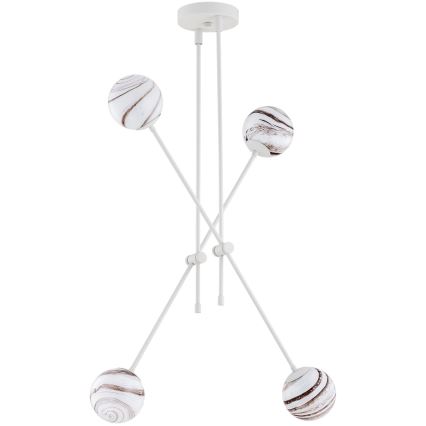 Argon 1841 - Viseći luster ABSOS 4xE14/7W/230V alabaster bela