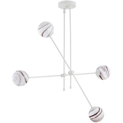 Argon 1841 - Viseći luster ABSOS 4xE14/7W/230V alabaster bela