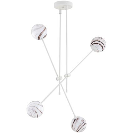 Argon 1841 - Viseći luster ABSOS 4xE14/7W/230V alabaster bela