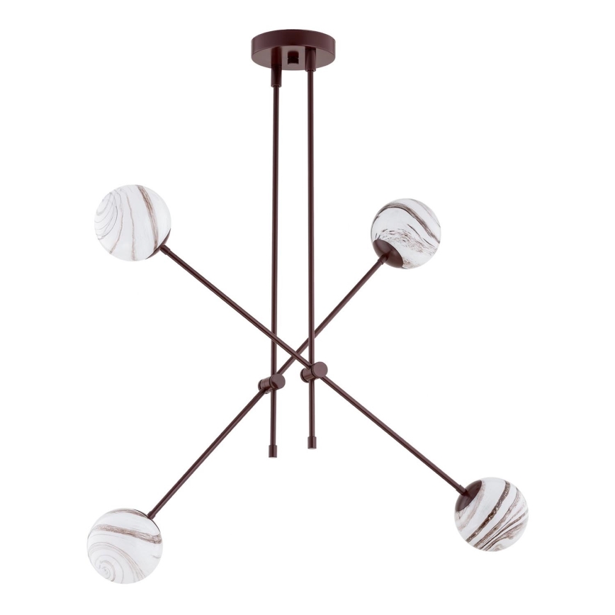Argon 1842 - Viseći luster ABSOS 4xE14/7W/230V alabaster braon