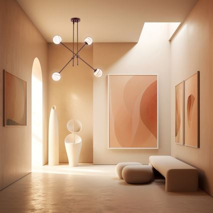 Argon 1842 - Viseći luster ABSOS 4xE14/7W/230V alabaster braon