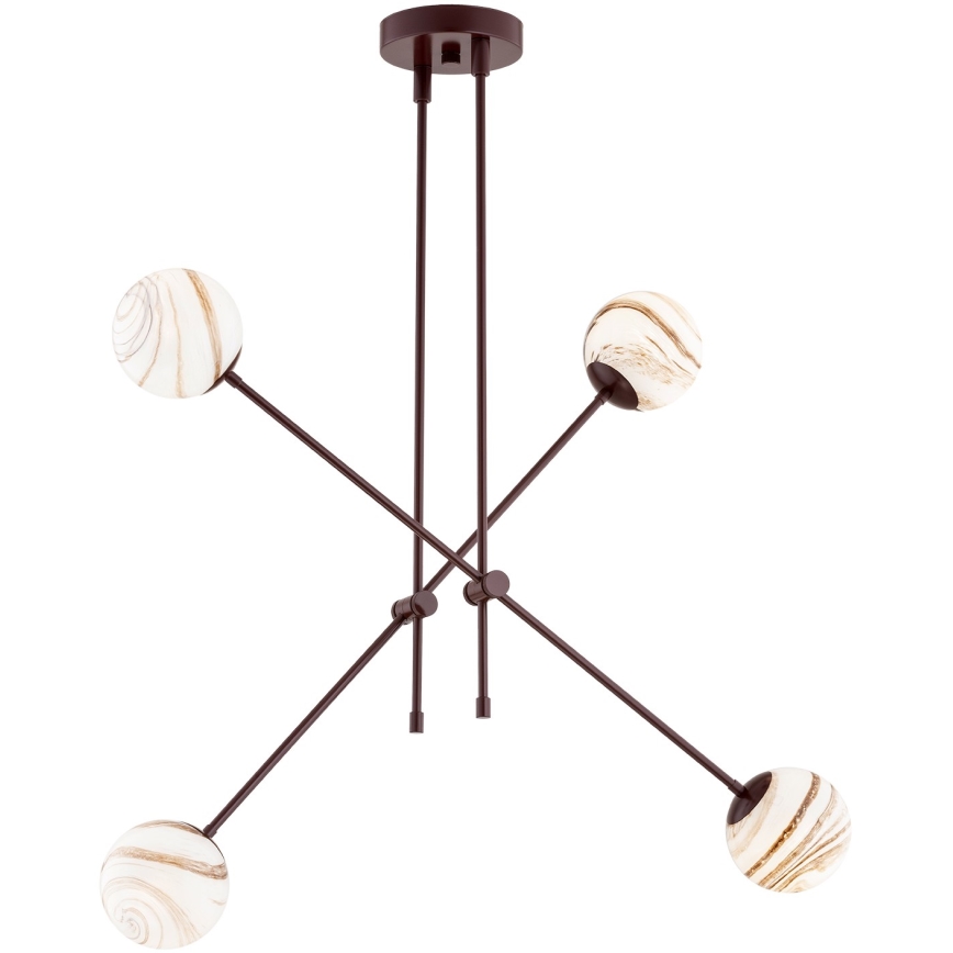 Argon 1842 - Viseći luster ABSOS 4xE14/7W/230V alabaster braon
