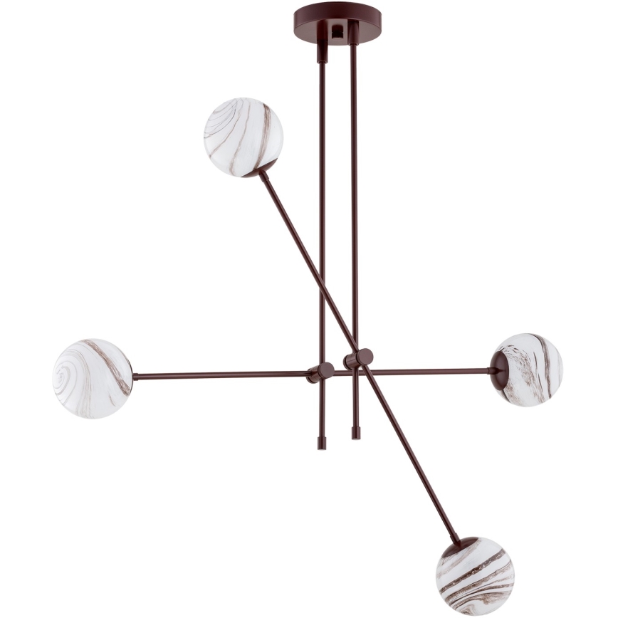 Argon 1842 - Viseći luster ABSOS 4xE14/7W/230V alabaster braon