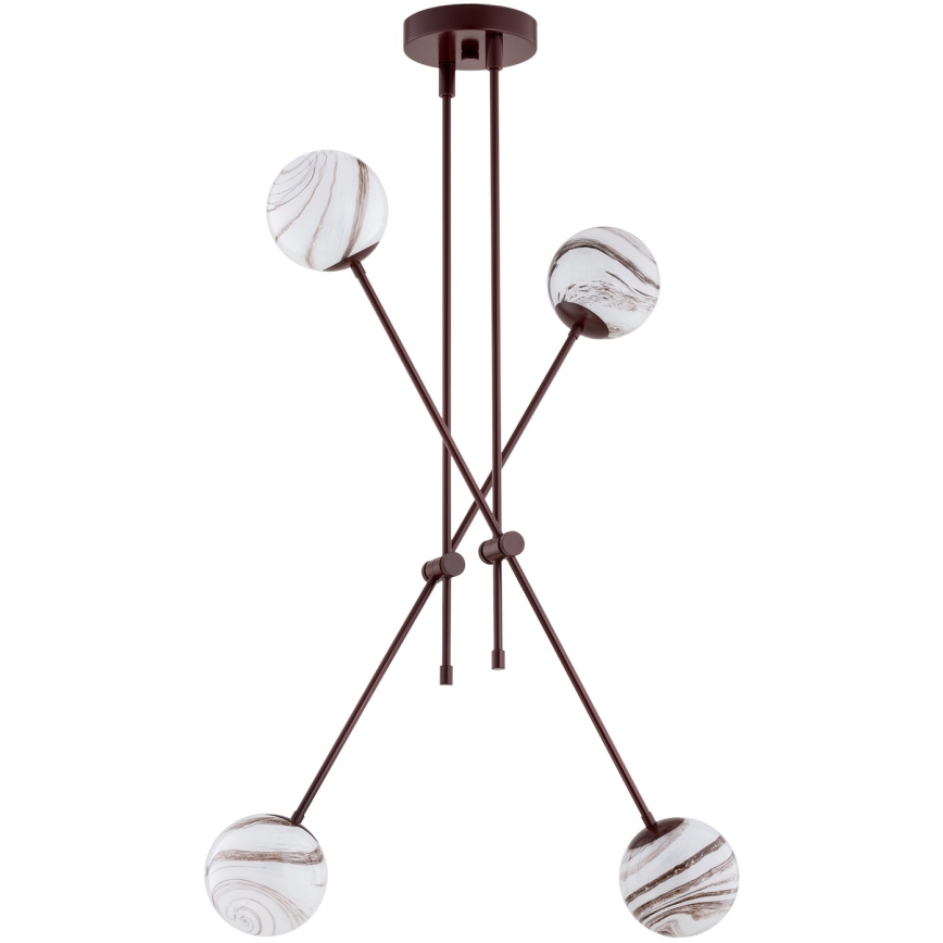 Argon 1842 - Viseći luster ABSOS 4xE14/7W/230V alabaster braon