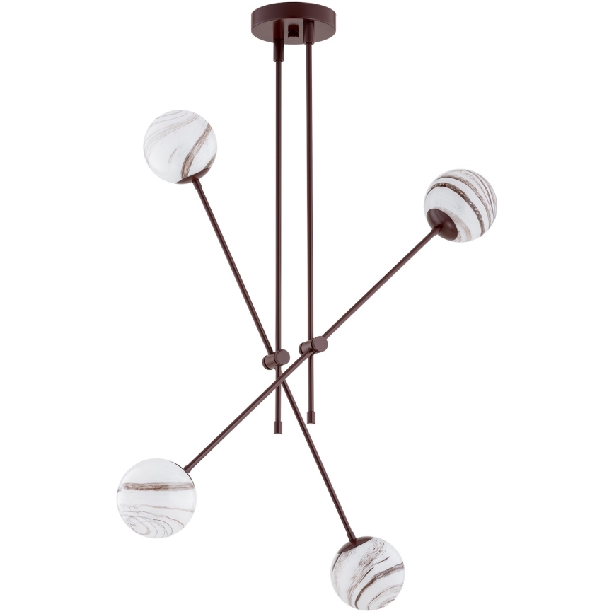 Argon 1842 - Viseći luster ABSOS 4xE14/7W/230V alabaster braon