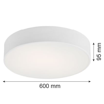 Argon 2082 - Plafonjera DARLING 5xE27/15W/230V pr. 60 cm bela