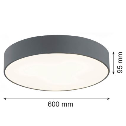 Argon 2083 - Plafonjera DARLING 5xE27/15W/230V pr. 60 cm siv