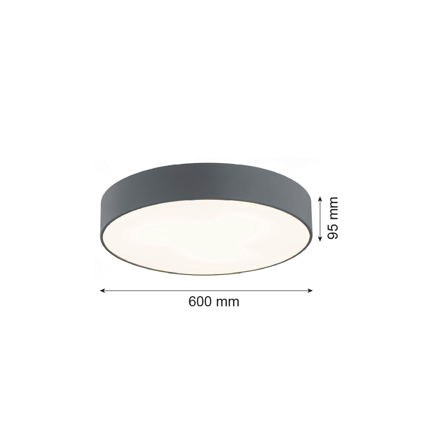 Argon 2083 - Plafonjera DARLING 5xE27/15W/230V pr. 60 cm siv