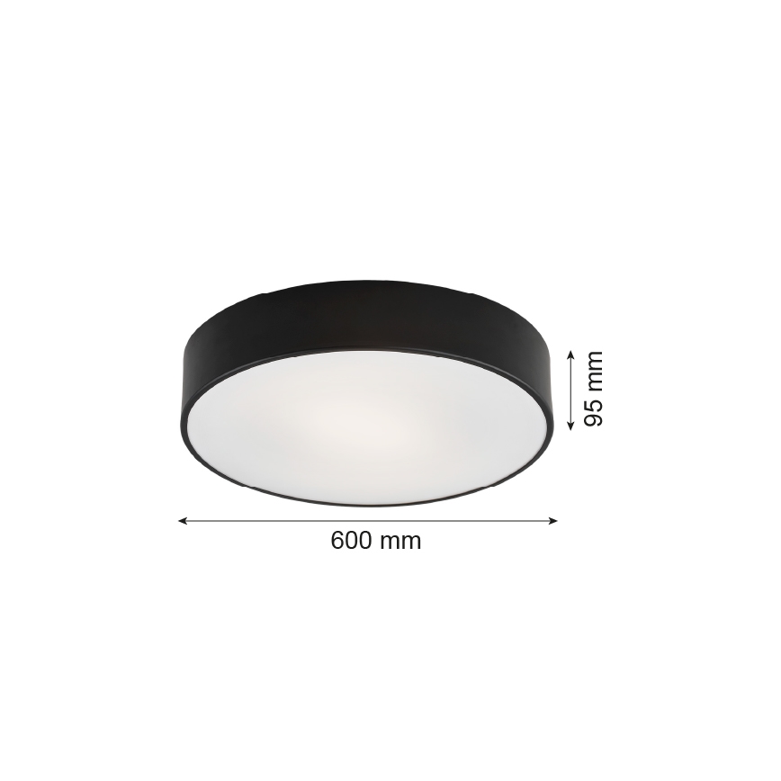 Argon 2084 - Plafonjera DARLING 5xE27/15W/230V pr. 60 cm crni