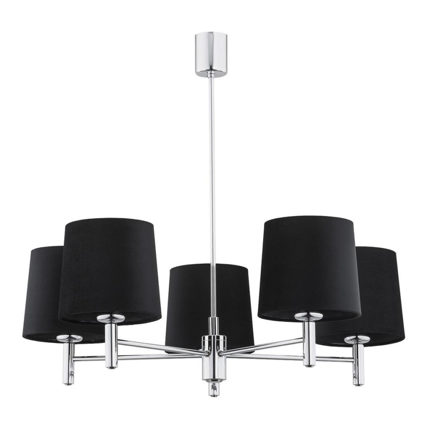 Argon 2104 - Viseći luster BOLZANO 5xE27/15W/230V crni