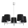 Argon 2104 - Viseći luster BOLZANO 5xE27/15W/230V crni