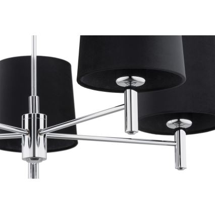 Argon 2104 - Viseći luster BOLZANO 5xE27/15W/230V crni
