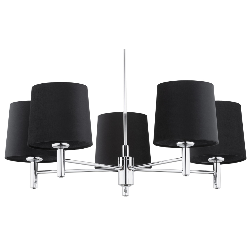Argon 2104 - Viseći luster BOLZANO 5xE27/15W/230V crni