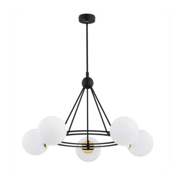 Argon 2119 - Viseći luster AMALFI 5xE27/15W/230V crni/bela