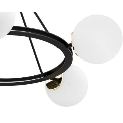 Argon 2119 - Viseći luster AMALFI 5xE27/15W/230V crni/bela