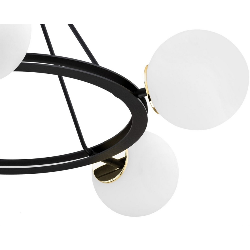 Argon 2119 - Viseći luster AMALFI 5xE27/15W/230V crni/bela