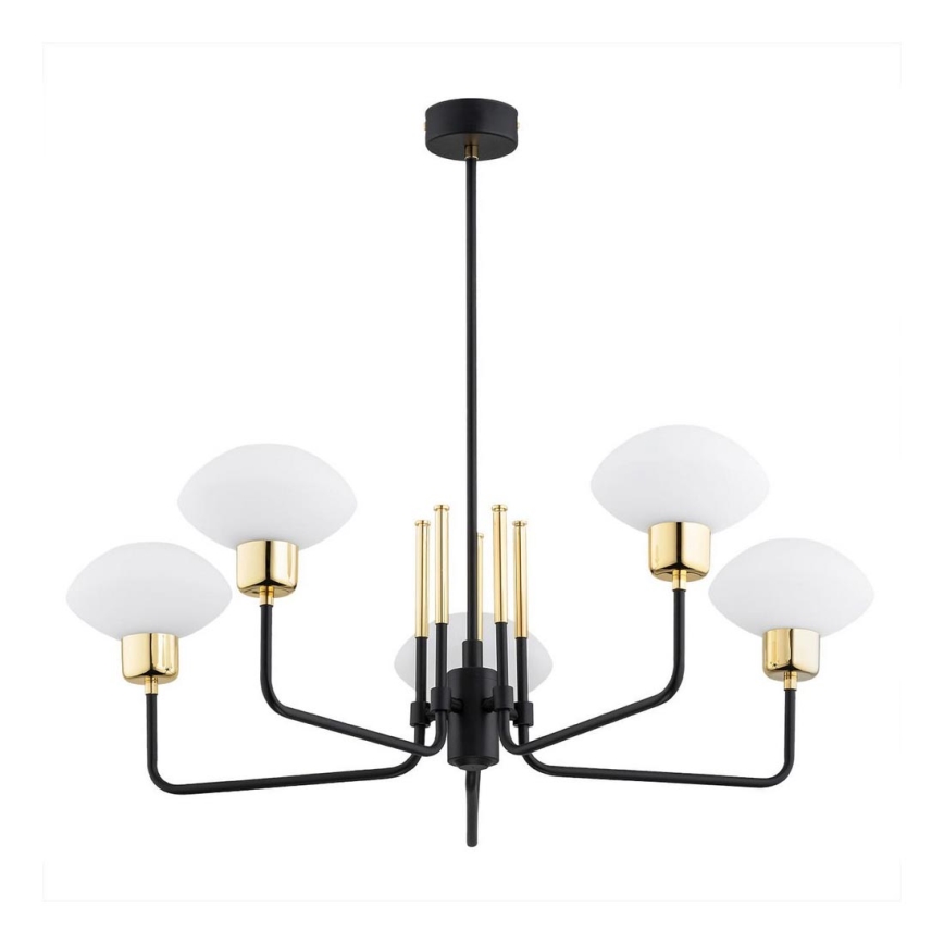 Argon 2128 - Viseći luster RAVELLO 5xE14/15W/230V crni/zl.