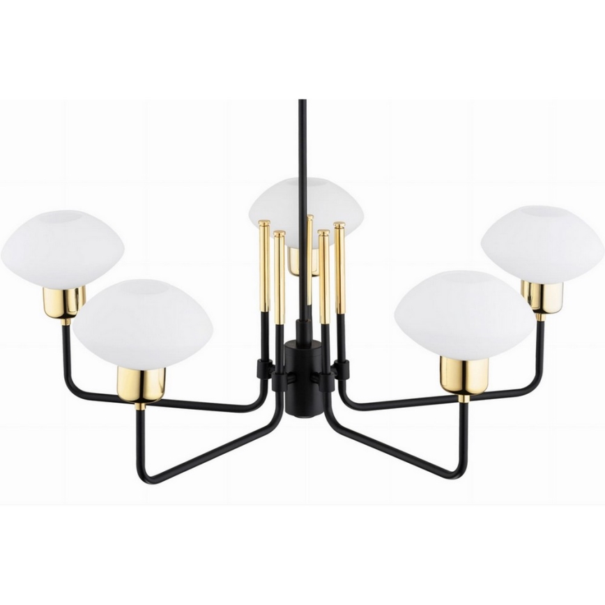 Argon 2128 - Viseći luster RAVELLO 5xE14/15W/230V crni/zl.
