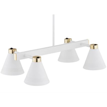 Argon 2551 - Viseći luster AVALONE 6xE27/15W/230V bela/zl.