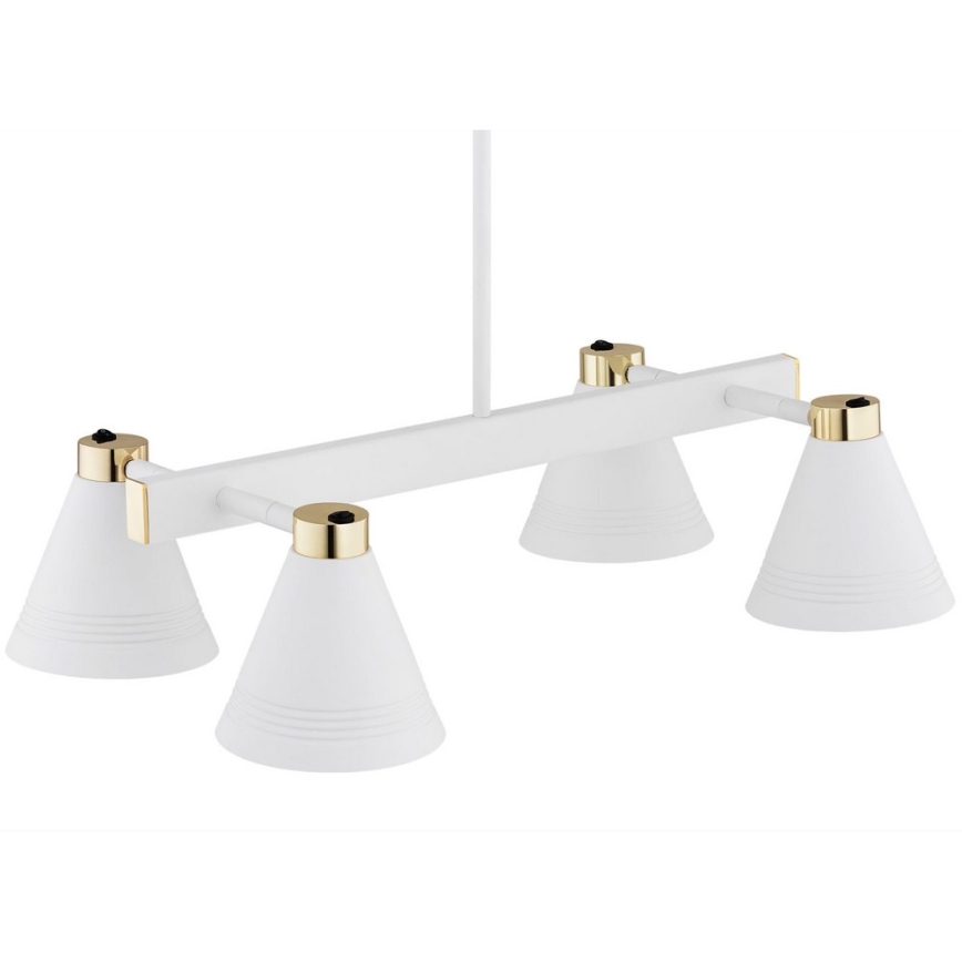 Argon 2551 - Viseći luster AVALONE 6xE27/15W/230V bela/zl.
