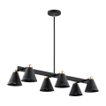Argon 2552 - Viseći luster AVALONE 6xE27/15W/230V crni/zl.