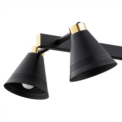Argon 2552 - Viseći luster AVALONE 6xE27/15W/230V crni/zl.