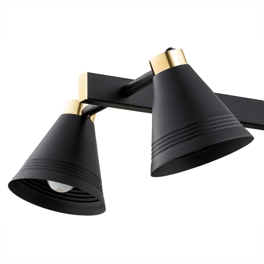 Argon 2552 - Viseći luster AVALONE 6xE27/15W/230V crni/zl.