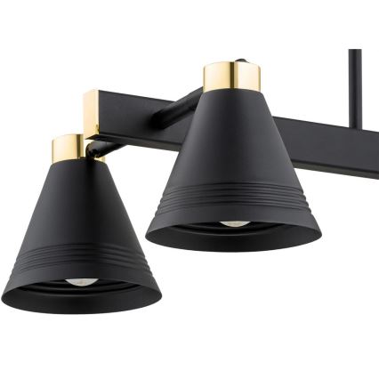 Argon 2552 - Viseći luster AVALONE 6xE27/15W/230V crni/zl.