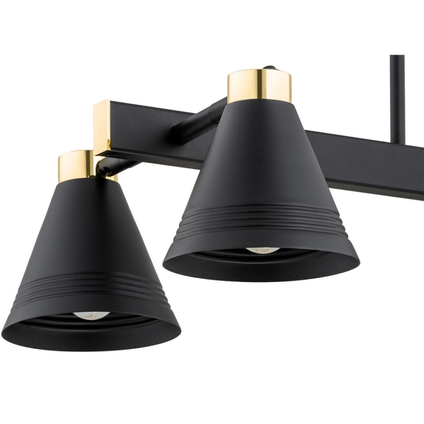Argon 2552 - Viseći luster AVALONE 6xE27/15W/230V crni/zl.