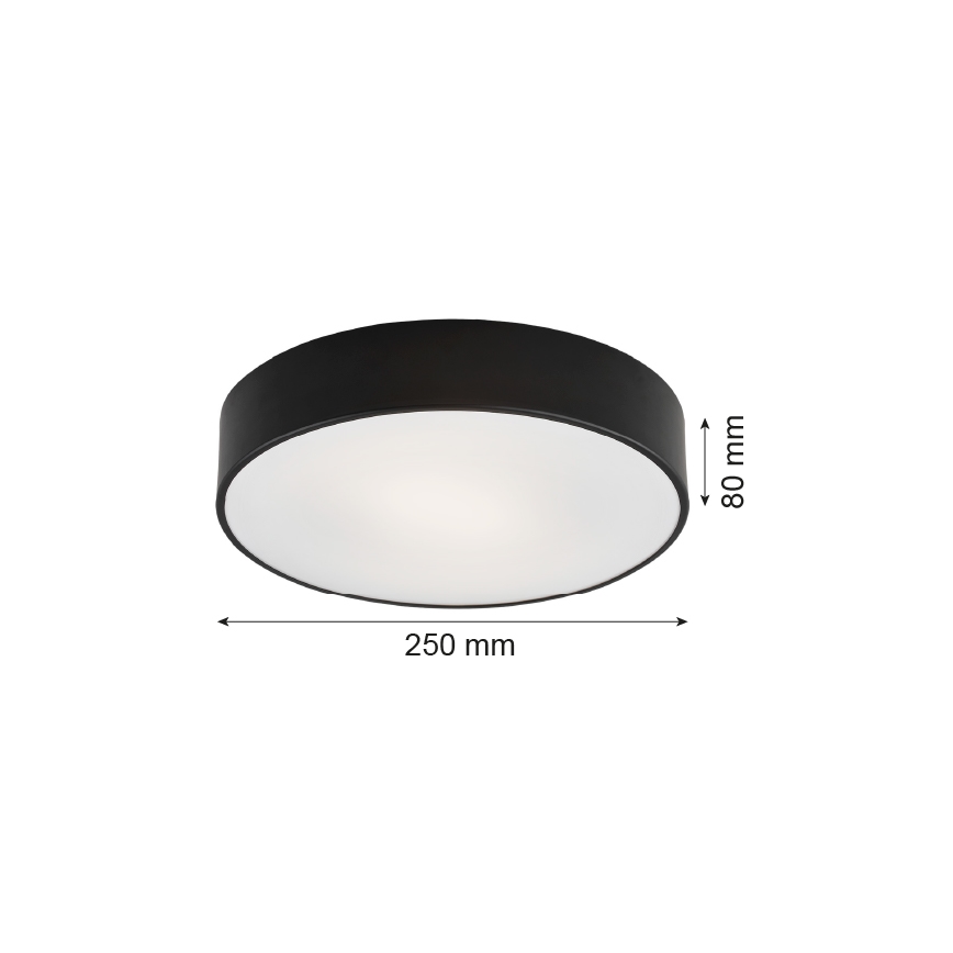 Argon 3081 - Plafonjera DARLING 2xE27/15W/230V pr. 25 cm crni
