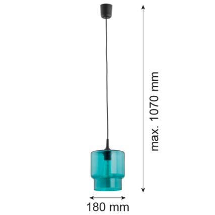 Argon 3271 - Luster na sajli NEWA 1xE27/15W/230V tirkizna