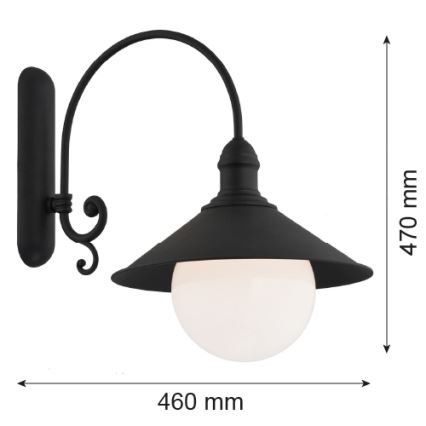 Argon 3286 - Zidno svetlo ERBA BIS 1xE27/60W/230V