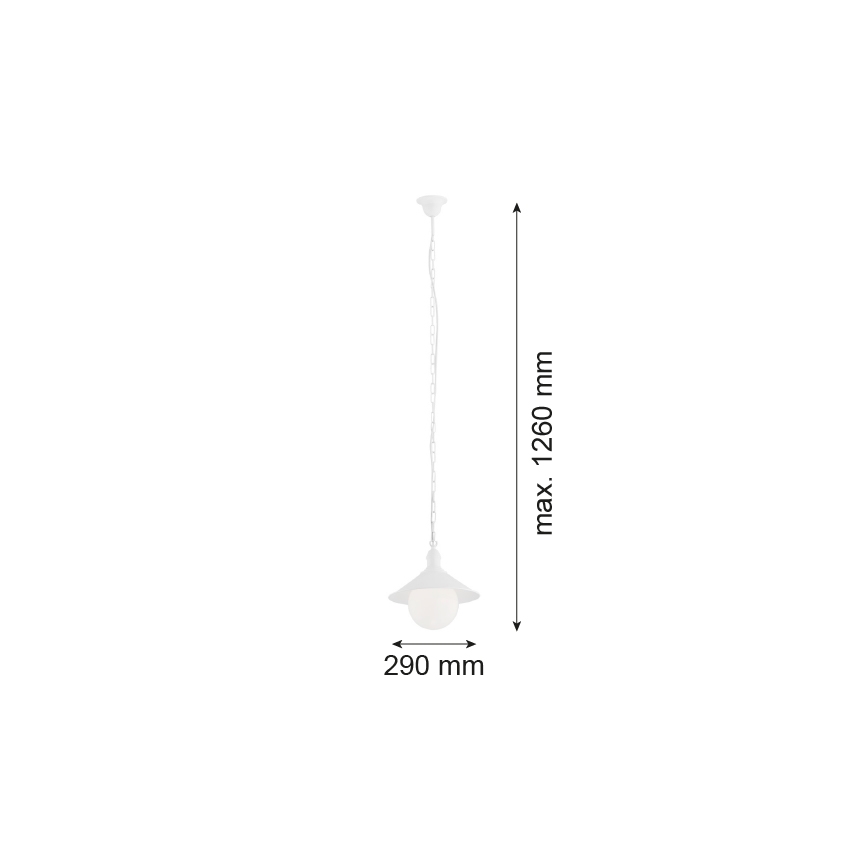 Argon 3296 - Spoljašnji luster ERBA BIS 1xE27/60W/230V