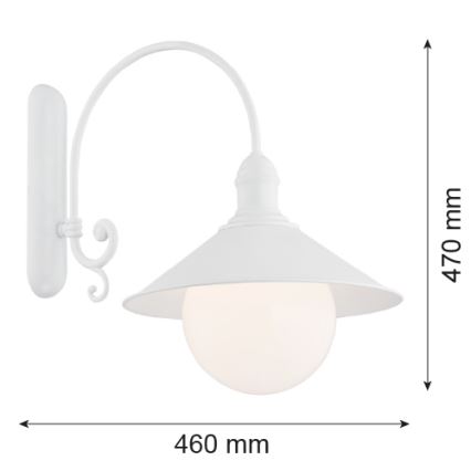 Argon 3297 - Zidna svetiljka ERBA BIS 1xE27/60W/230V