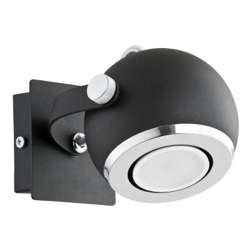 Argon 3638 - Zidna reflektorska lampa KOS 1xGU10/5W/230V crno/krom