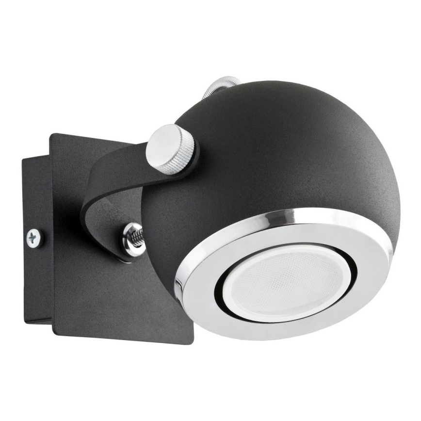 Argon 3638 - Zidna reflektorska lampa KOS 1xGU10/5W/230V crno/krom