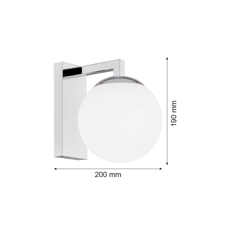 Argon 3735 - Zidna lampa ASPEN 1xE27/15W/230V sjajni krom