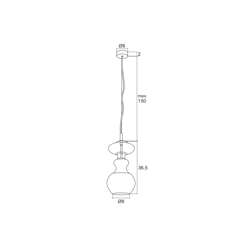 Argon 3800 - LED luster na sajli MODENA LED/8W/230V