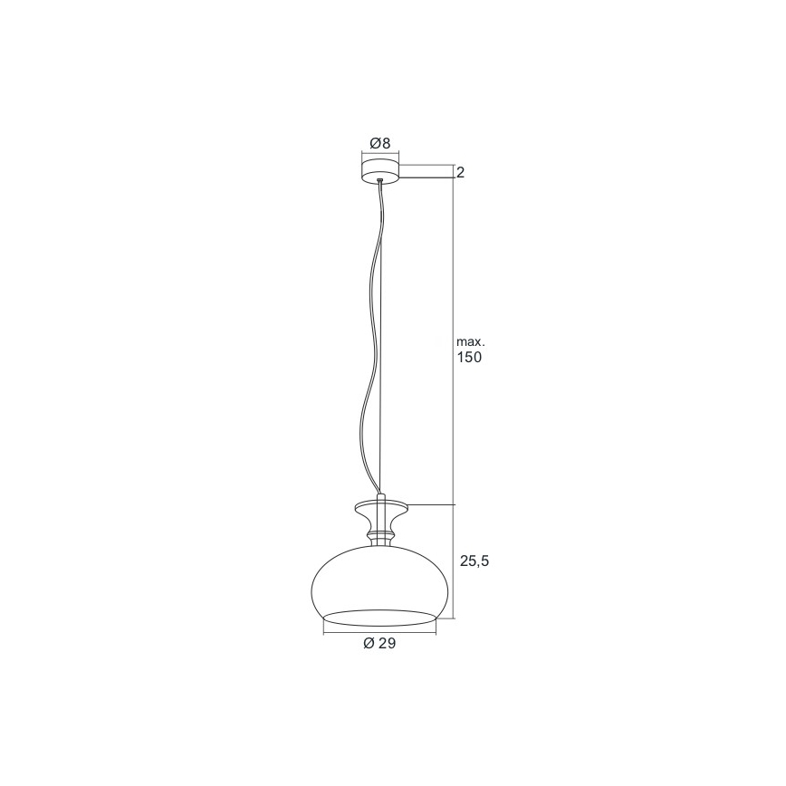 Argon 3805 - LED luster na sajli GROSSETO LED/8W/230V