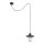 Argon 3835 - Luster na sajli CORSO 1xE27/15W/230V crno