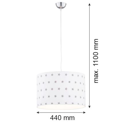 Argon 4133 - Luster na sajli MAGIC 1xE27/15W/230V beli