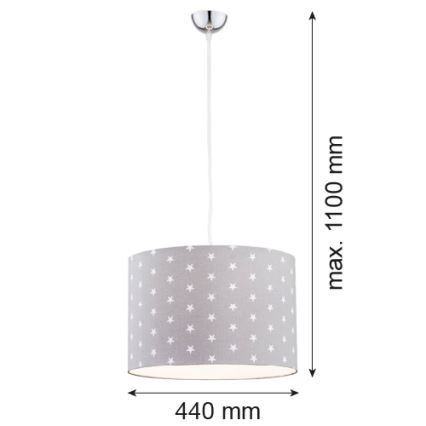 Argon 4134 - Luster na sajli MAGIC 1xE27/15W/230V siva/bela