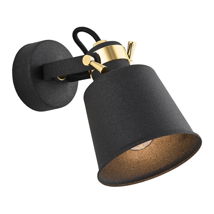 Argon 4161 - Zidna reflektorska lampa KONGO 1xE27/15W/230V crno