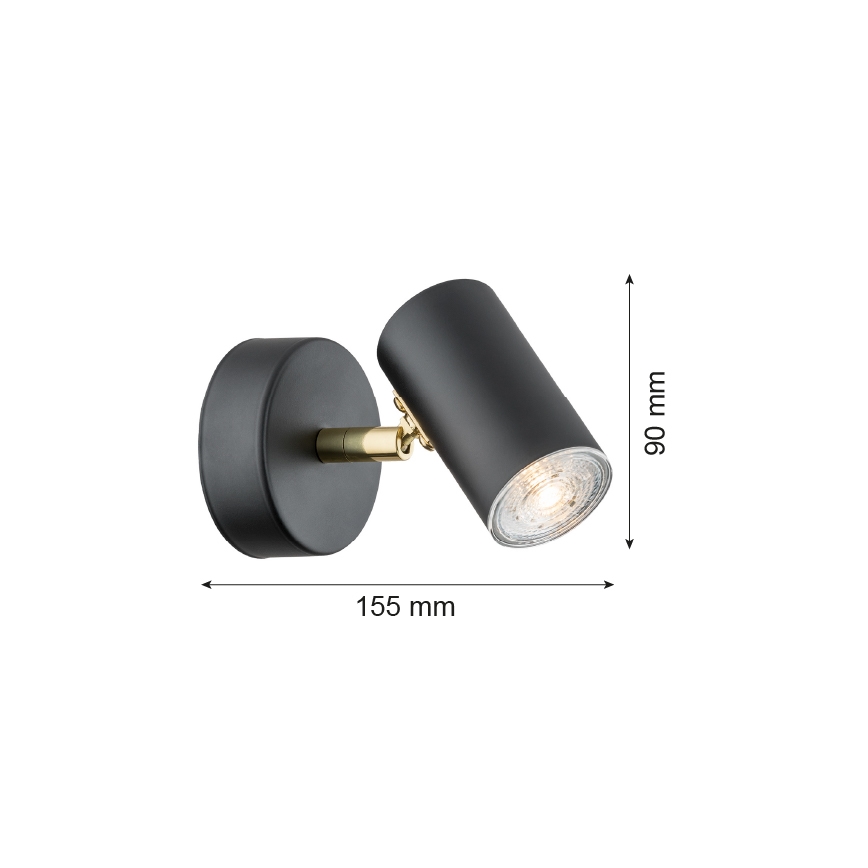 Argon 4210 - Reflektorska plafonjera LAGOS 1xGU10/5W/230V crno/mesing